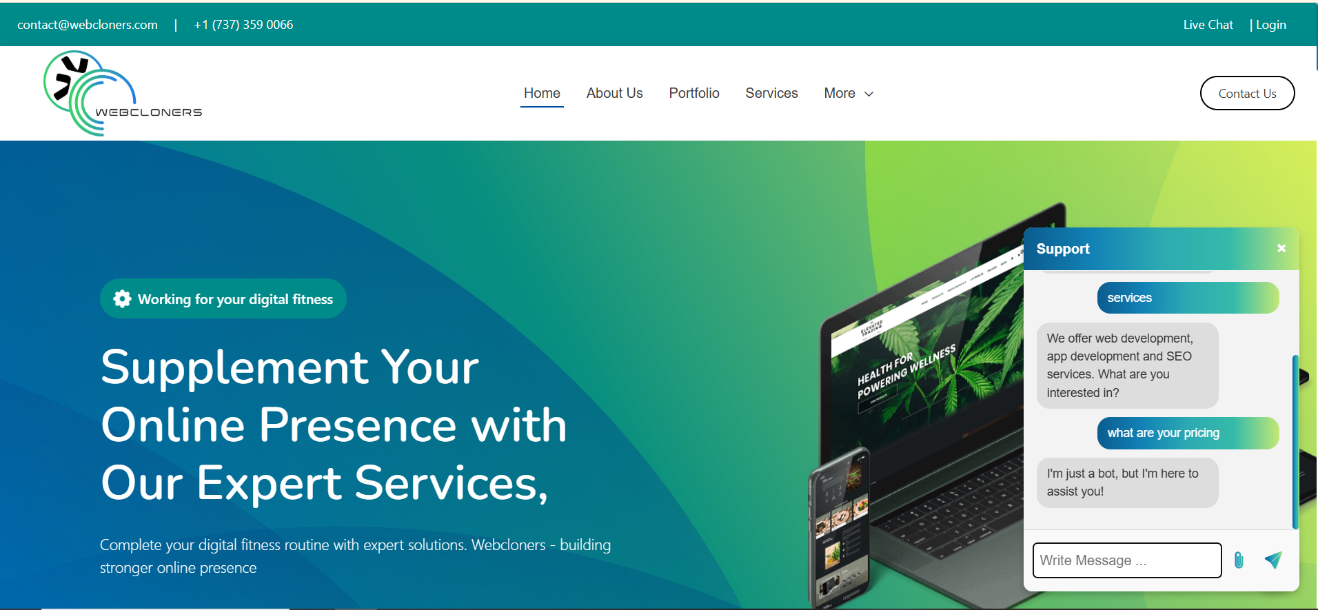 WEBCLONERS Interactive Agency Screenshot 2